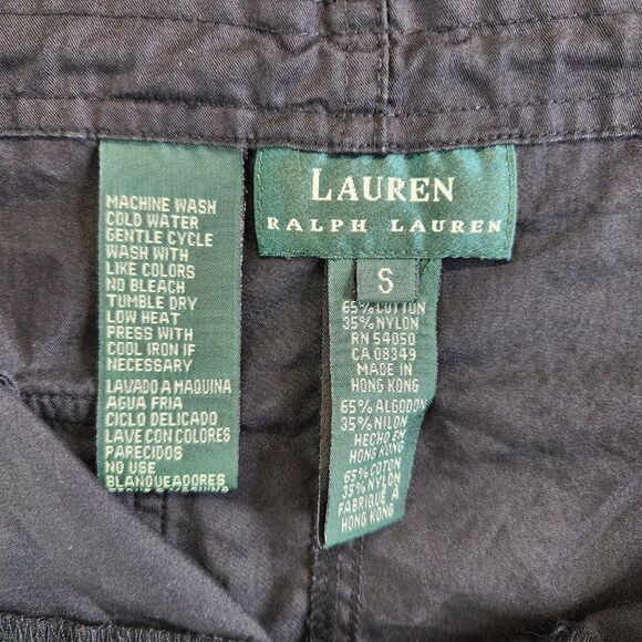 Lauren Ralph Lauren Pants Womens Small Black Drawstring Ankles Hidden Button Fly - Picture 10 of 16